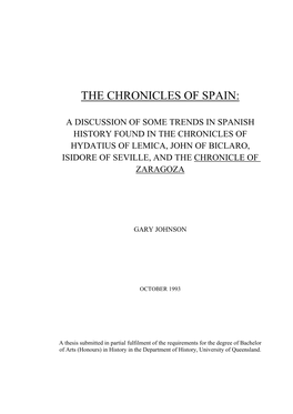 The Chronicles of Spain