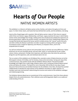 Native Women Artists, Families, and Nations Throughout All Time and Space