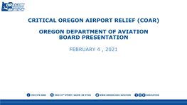 (Coar) Oregon Department of Aviation Board