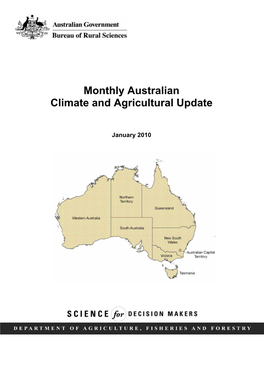 Monthly Australian Climate and Agricultural Update