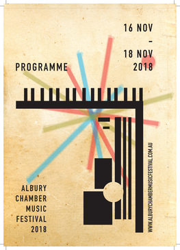 18 Nov 2018 Programme