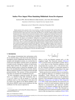 Surface Wave Impact When Simulating Midlatitude Storm Development