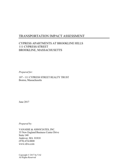 Transportation Impact Assessment