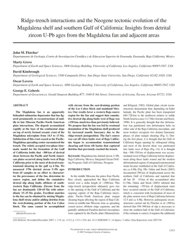 Ridge-Trench Interactions and the Neogene Tectonic Evolution of The