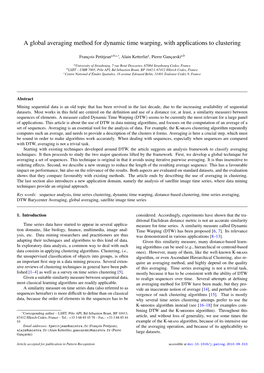 A Global Averaging Method for Dynamic Time Warping, with Applications to Clustering