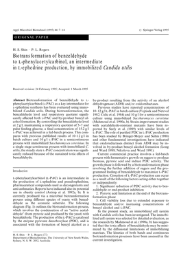 L-Phenylacetylcarbinol (L-PAC) from Benzaldehyde