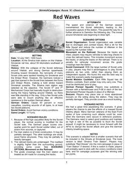 Red Waves AFTERMATH the Speed and Violence of the German Assault Overwhelmed the Soviet Defenders, Leading to the Successful Capture of the Station