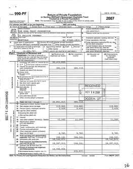 Form 990- P F 2007