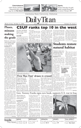 CSUF Ranks Top 10 in the West US News and World Masterʼs Degrees