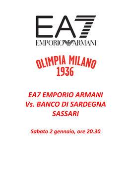 EA7-Sassari Game Notes