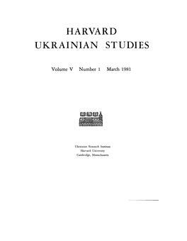 Harvard Ukrainian Studies