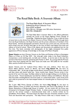 Press Release the Royal Baby Book: a Souvenir Album