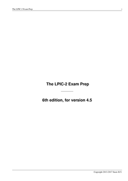 The LPIC-2 Exam Prep I