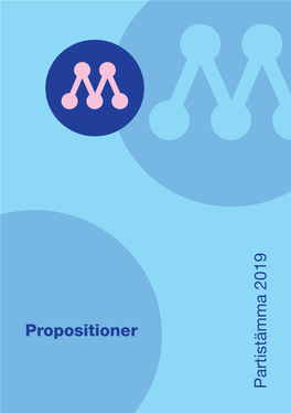 Propositioner Partistämma 2019 Partistämma 2019