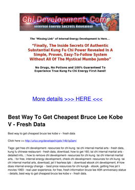 Best Way to Get Cheapest Bruce Lee Kobe V - Fresh Data