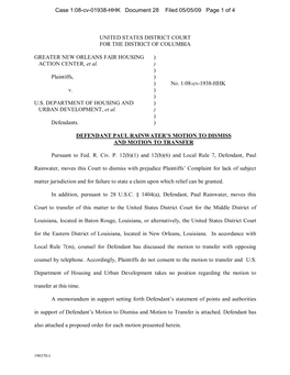 Greater New Orleans Fair Housing Action Center V. US Dept. of Housing and Urban Development