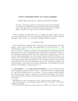 GENUS DISTRIBUTIONS of STAR-LADDERS Newly Developed