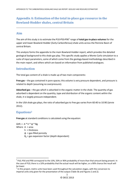 Appendices to 'The Carboniferous Bowland Shale Gas Report