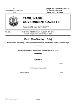 Tamil Nadu Government Gazette