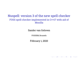 Nuspell: Version 3 of the New Spell Checker FOSS Spell Checker Implemented in C++17 with Aid of Mozilla