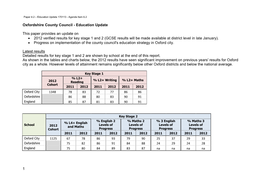 Oxfordshire County Council Education Update