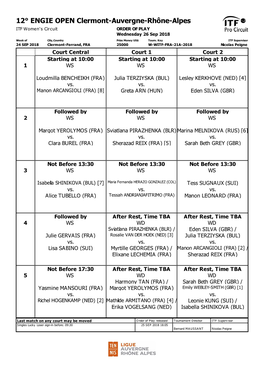 ITF Tournament Planner