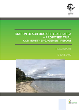 Station Beach Dog Off Leash Area – Proposed Trial Community Engagement Report