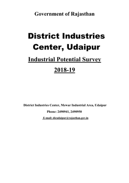 District Industries Center, Udaipur