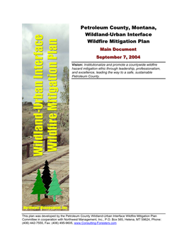 Petroleum County, Montana, Wildland-Urban Interface Wildfire