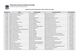 Tribunal De Justiça Do Estado Da Paraíba Gerência De Controle E Acompanhamento