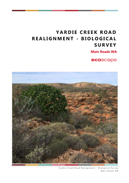 BIOLOGICAL SURVEY Main Roads WA