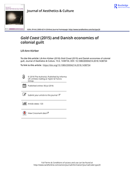 Gold Coast (2015) and Danish Economies of Colonial Guilt