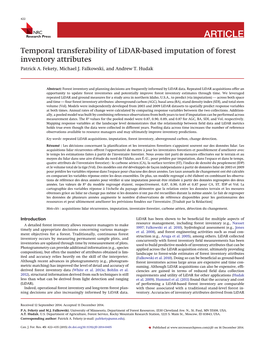 Temporal Transferability of Lidar‐Based Imputation of Forest