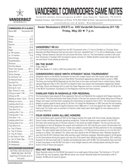 VANDERBILT COMMODORES GAME NOTES Vanderbilt Athletic Communications H 2601 Jess Neely Dr