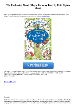 The Enchanted Wood (Magic Faraway Tree) by Enid Blyton Ebook