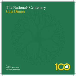Centenary Gala Dinner Program