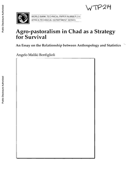 Agro-Pastoralism in Chad As a Strategy for Survival