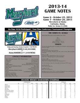 2013-14 Game Notes