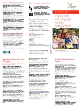 Parks and Countryside Events Programme