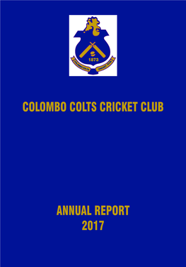 Colombo Colts Cricket Club Annual Report 2017