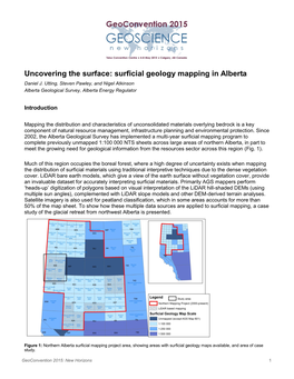 Uncovering the Surface: Surficial Geology Mapping in Alberta Daniel J