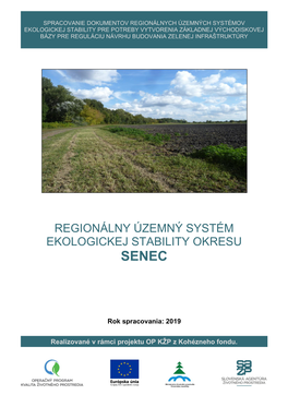 Regionálny Územný Systém Ekologickej Stability Okresu Senec