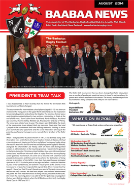 BAABAA NEWS the Newsletter of the Barbarian Rugby Football Club Inc