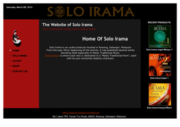 Solo Irama.Com RECENT PRODUCTS the Website of Solo Irama Your Traditional Malay Music Online Store