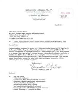 Adopted Housing Element and Fair Share Plan with COAH, Has Petitioned for Substantive Certification, and Has Received COAH's Approval of Its Development Fee Ordinance