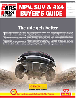 Mpv, Suv & 4X4 Buyer's Guide