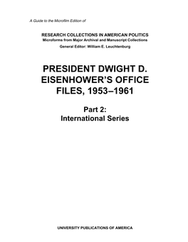 President Dwight D. Eisenhower's Office