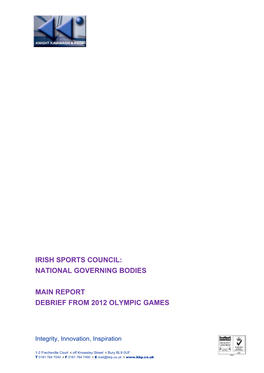 Irish Sports Council: National Governing Bodies