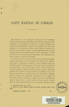 Saint Martial De Limoges