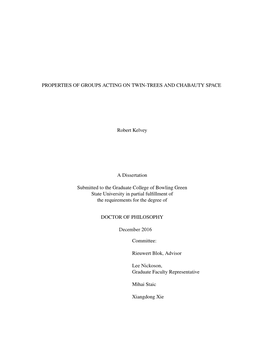 Properties of Groups Acting on Twin-Trees and Chabauty Space